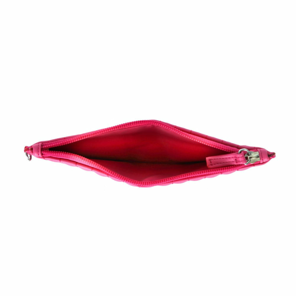Clutch Santa Lolla Rosa Hibisco Matelassê Alça Mão