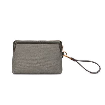 Clutch Santa Lolla Verde Canvas Alça De Mão