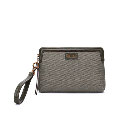 Clutch Santa Lolla Verde Canvas Alça De Mão