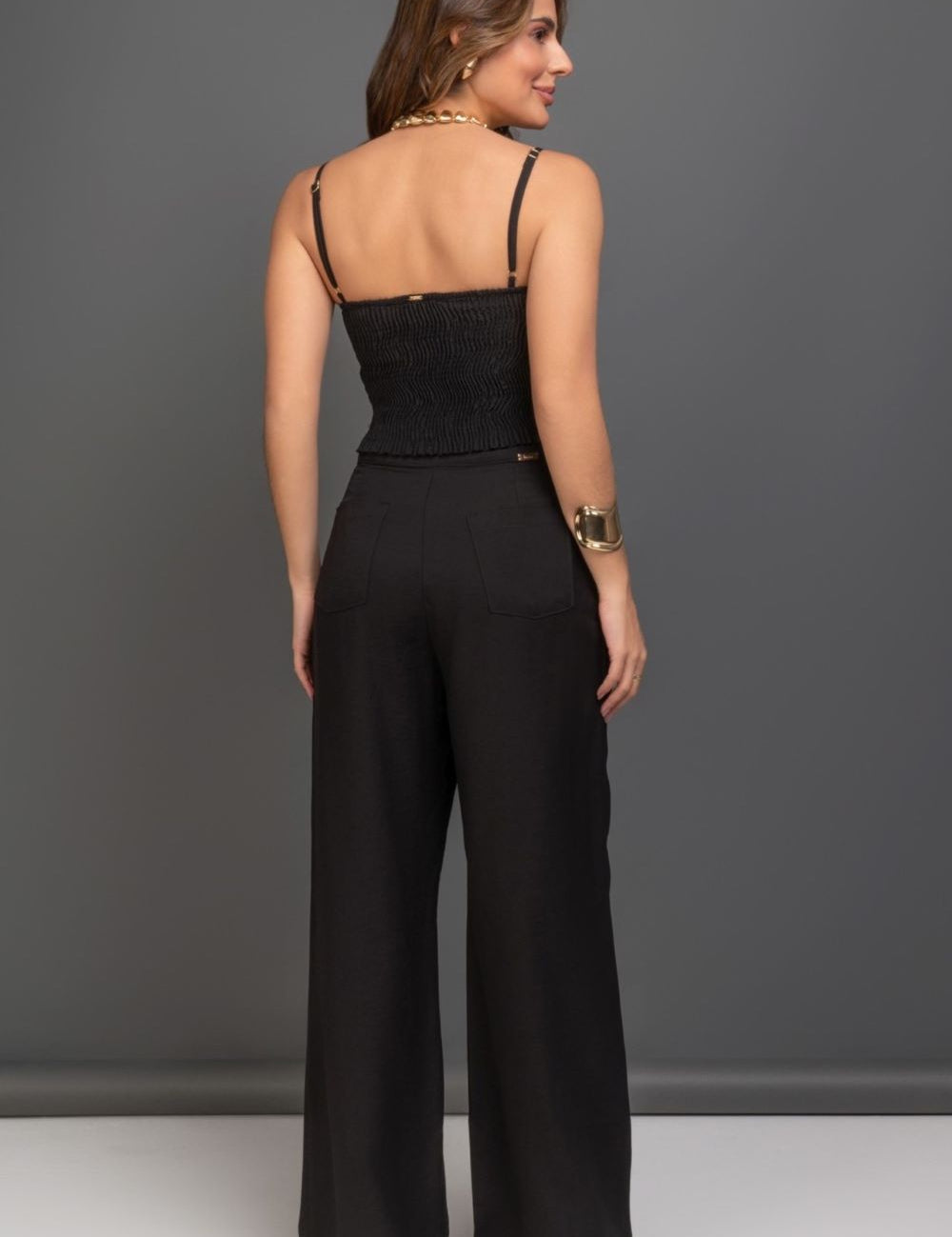 Cropped Alfaiataria Preto Frysaide 