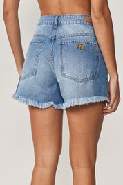 Short Jeans Colcci Azul Claro Barra Desfiada