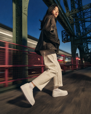 @Slip On Santa Lolla Branco Couro Sola Alta