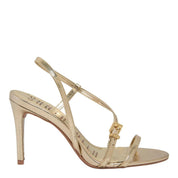 Sandália Santa Lolla Dourada Metalizada Slingback