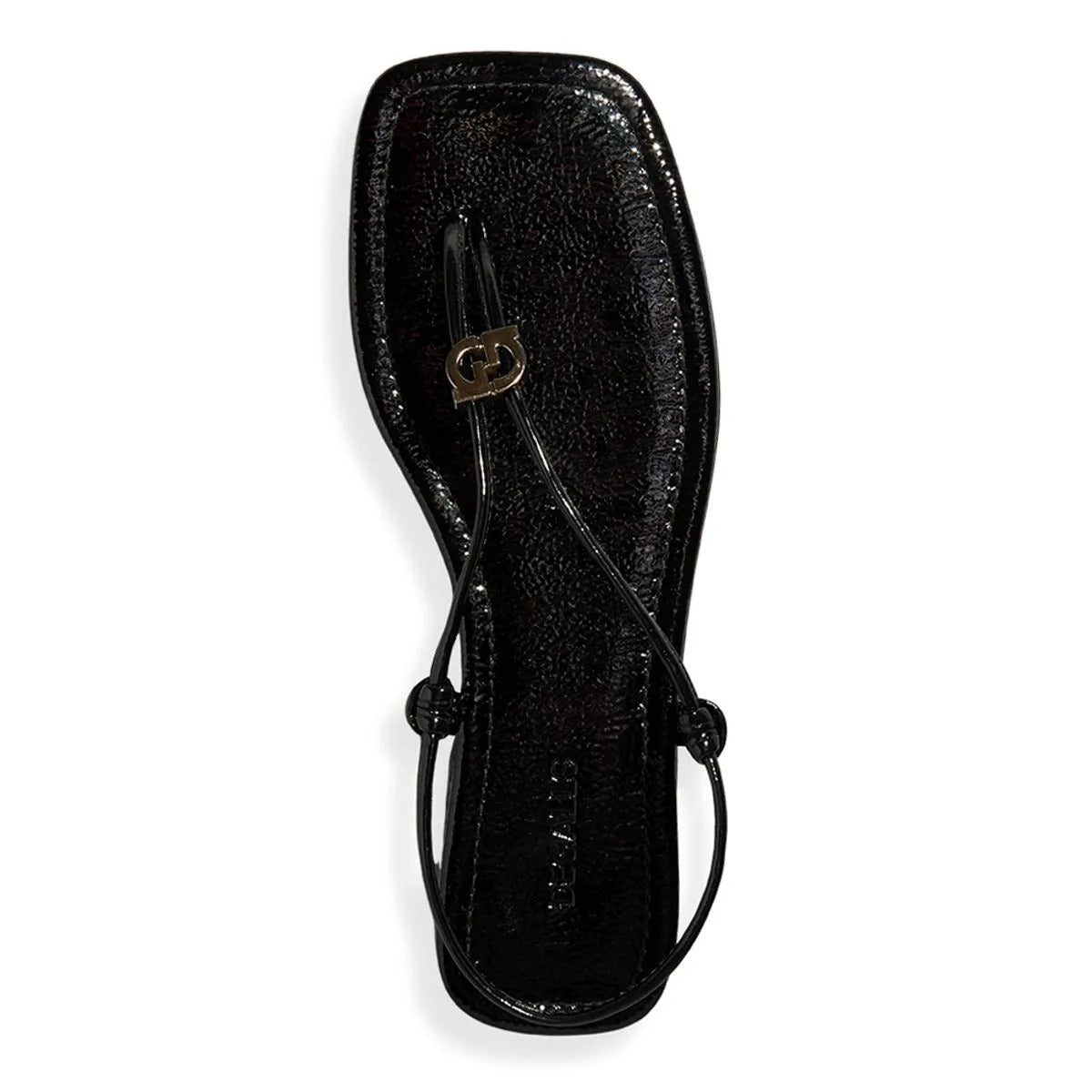 Rasteirinha Preta Verniz Degalls