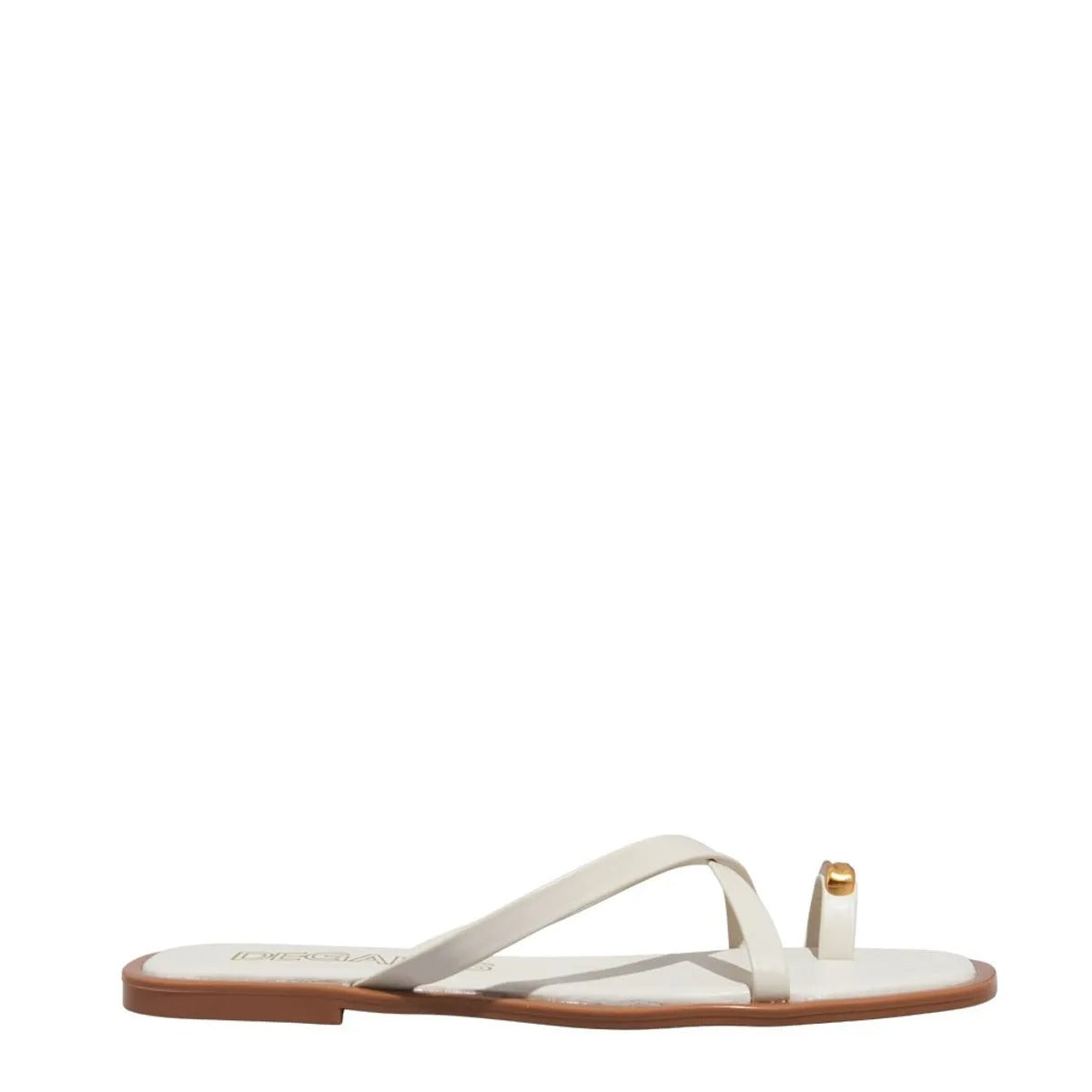 Rasteirinha Off White Couro Degalls