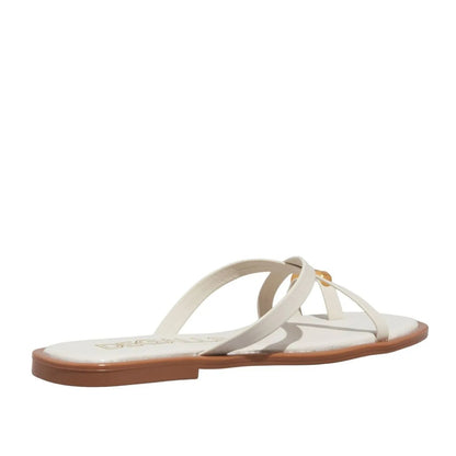 Rasteirinha Off White Couro Degalls