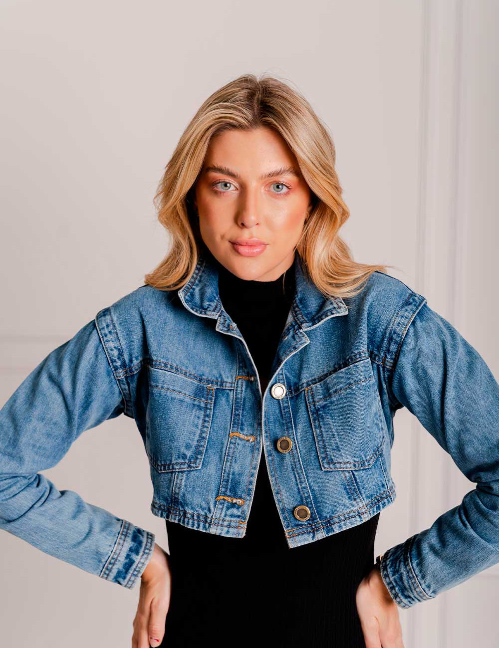 Jaqueta Jeans Botões Frontal Frysaide