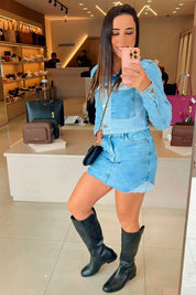 Jaqueta Jeans Lottus Lavagem Clara
