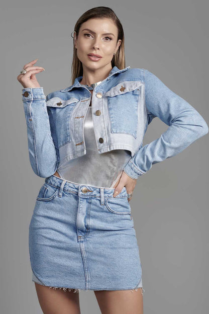 Jaqueta Jeans Lottus Lavagem Clara