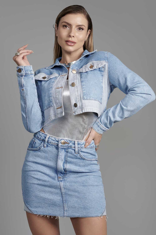 Jaqueta Jeans Lottus Lavagem Clara