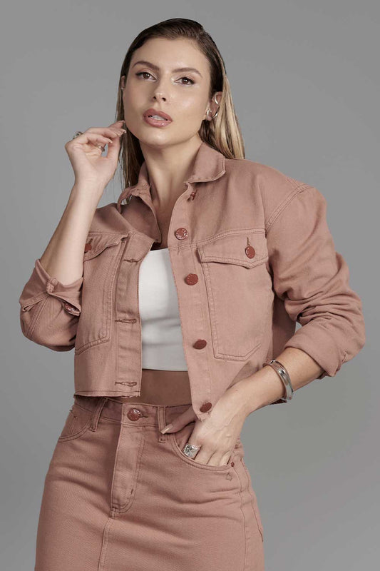 Jaqueta Marrom Jeans Lottus