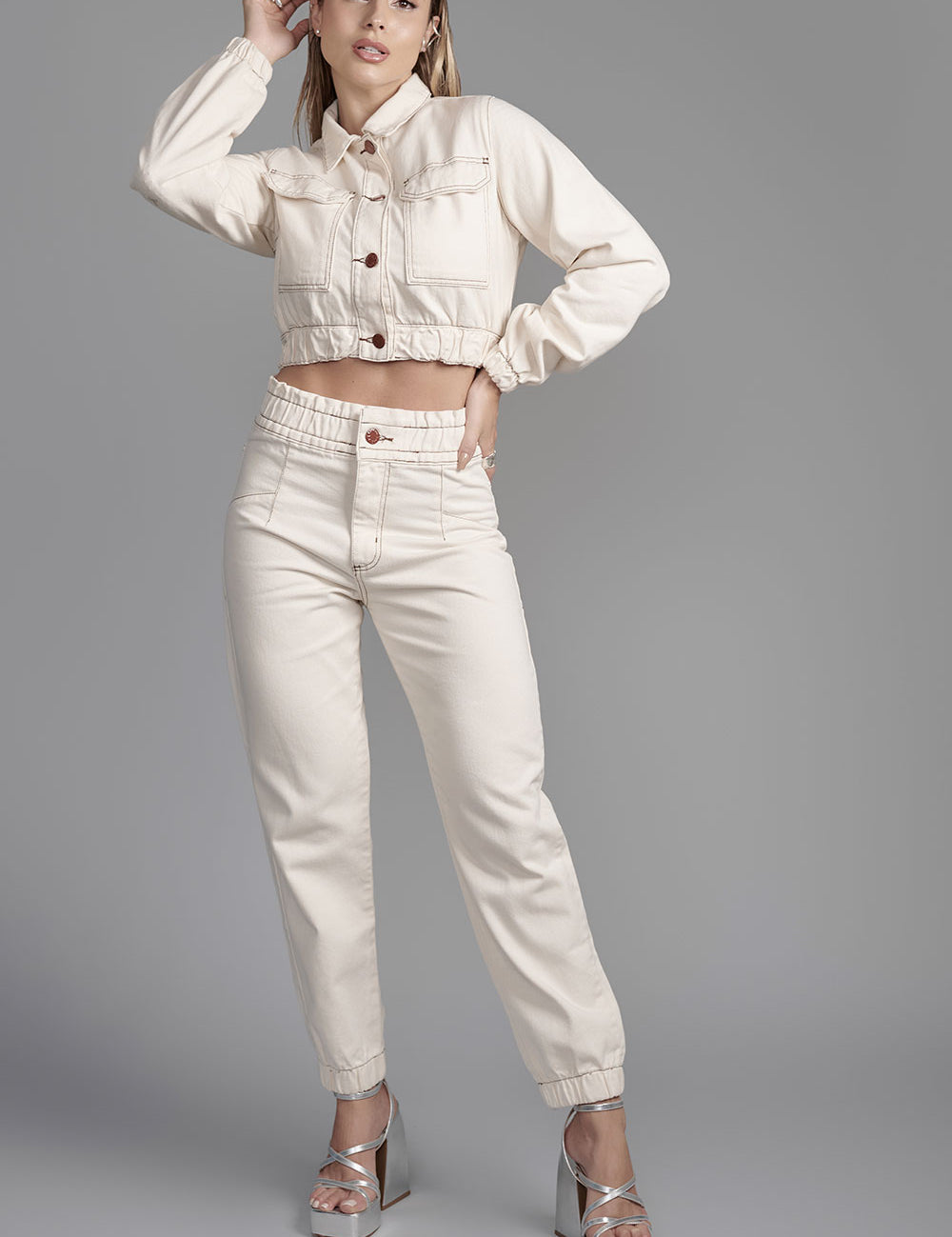 Jaqueta Off White Jeans Lottus