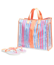 Kit Flip Flop e Bolsa de Praia Santa Lolla Laranja