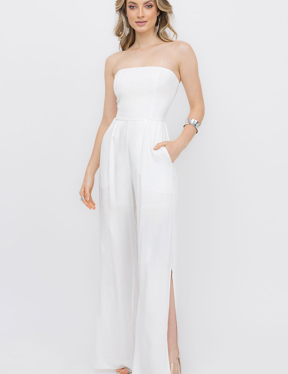 Macacão Viscose Off White Frysaide
