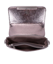 Mini Bag Santa Lolla Cinza Grafite Metalizada Transversal