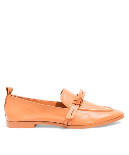 Mocassim Santa Lolla Caramelo Bico Quadrado