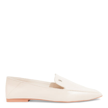 Mocassim Santa Lolla Off White Couro Bico Quadrado