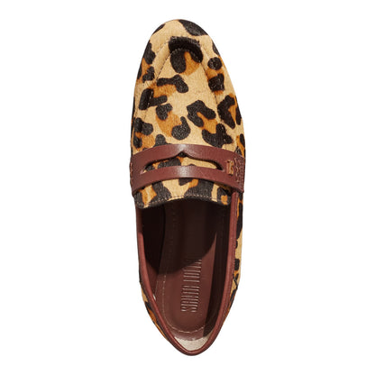 Mocassim Santa Lolla Onça Couro Bico Redondo