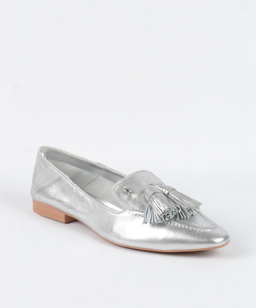 Mocassim Santa Lolla Prata Metalizado Barbicacho