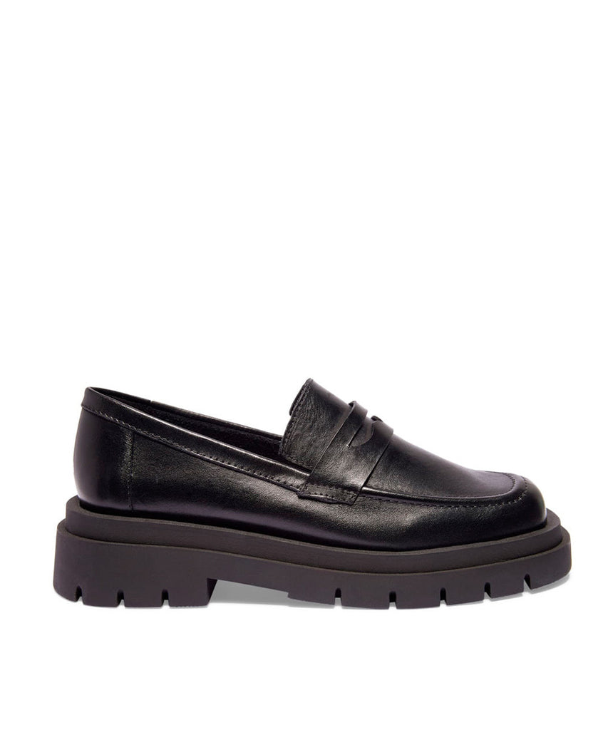 Mocassim Santa Lolla Preto Couro Tratorado