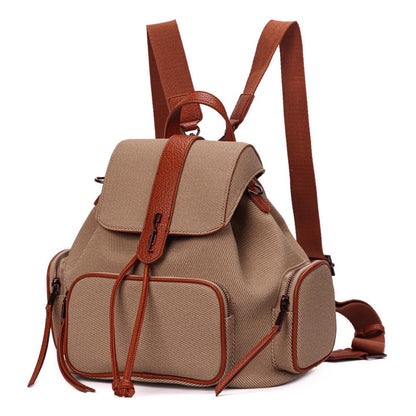 Mochila Santa Lolla Bege Canvas Bolsos
