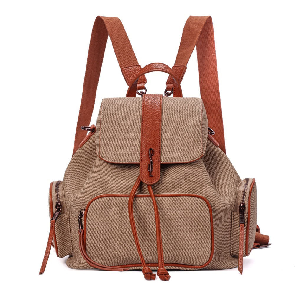 Mochila Santa Lolla Bege Canvas Bolsos