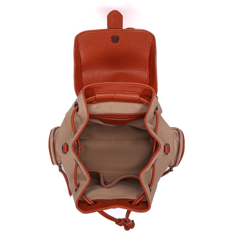 Mochila Santa Lolla Bege Canvas Bolsos