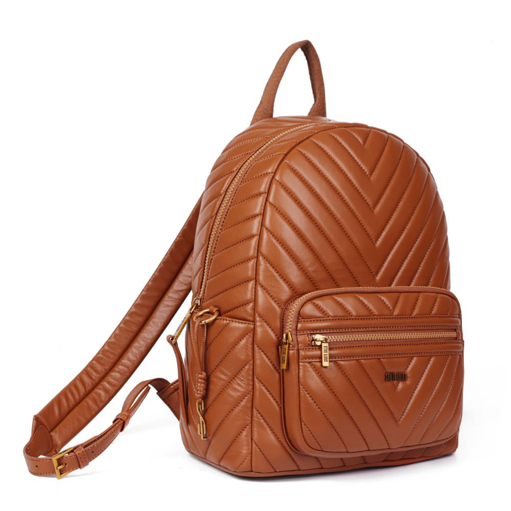 Mochila Santa Lolla Caramelo Soft Matelassê