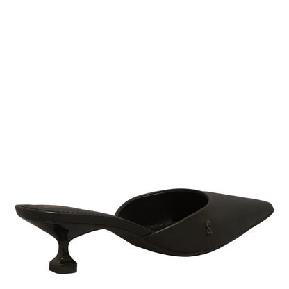 Mule Couro Santa Lolla Preto Salto Baixo Taça