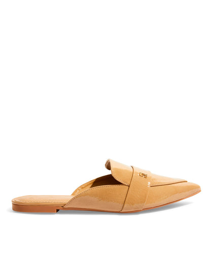 Mule Santa Lolla Bege Verniz Bico Fino