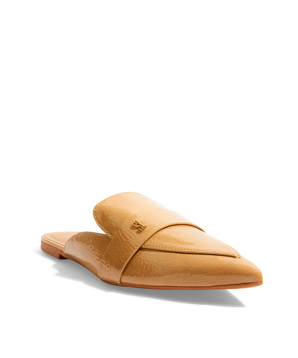 Mule Santa Lolla Bege Verniz Bico Fino