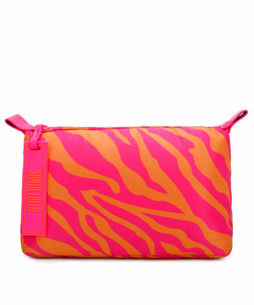 Necessaire Nylon Santa Lolla Zebra Tangerina