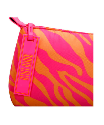 Necessaire Nylon Santa Lolla Zebra Tangerina