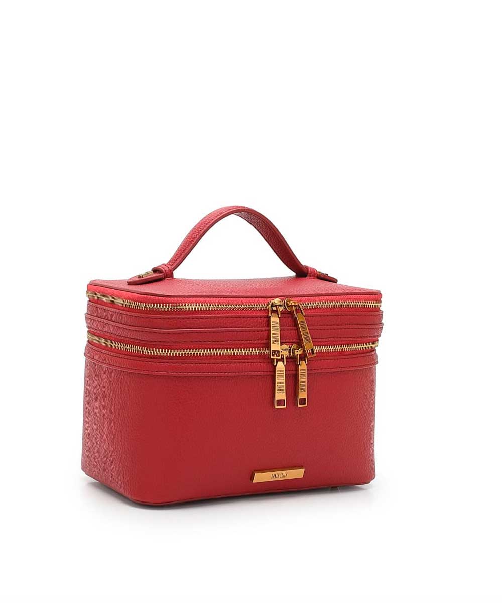 Necessaire Santa Lolla Quadrada Vermelho Cherry