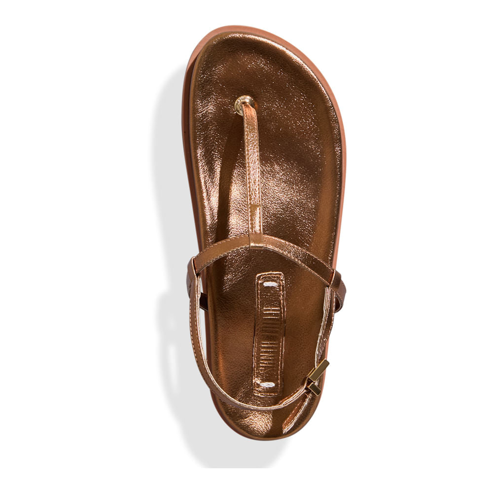 Papete Feminina Bronze Metalizada Santa Lolla