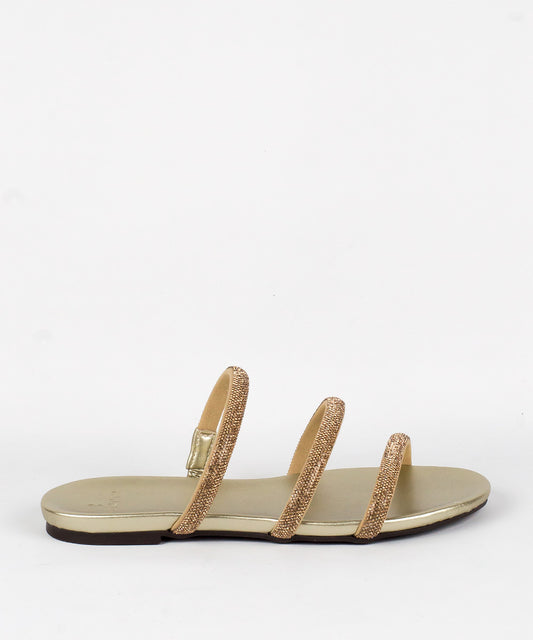 Papete La femme Dourado Pedras Cristal