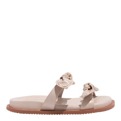 Papete Off White Santa Lolla Couro Laços