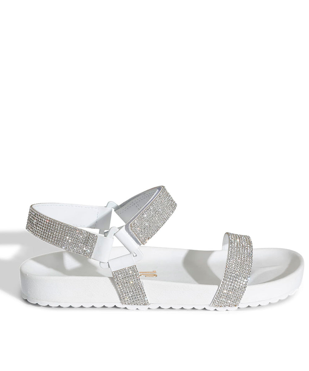 Papete Santa Lolla Branca Strass Borracha