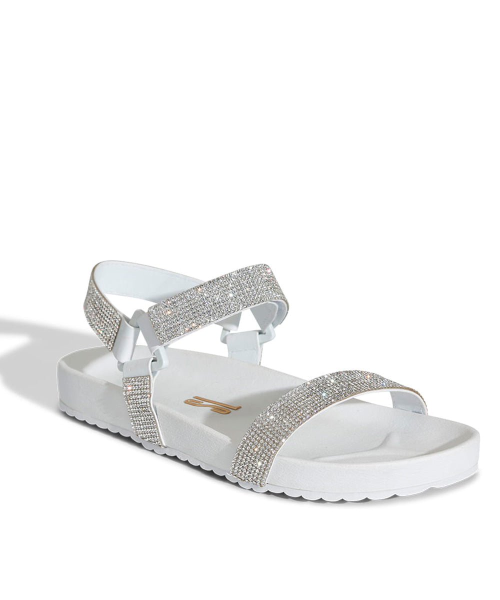 Papete Santa Lolla Branca Strass Borracha