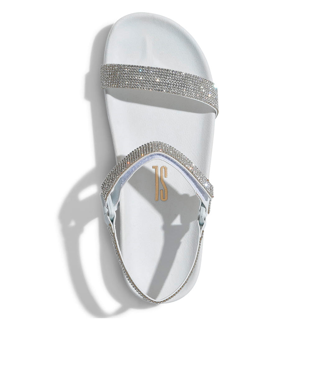 Papete Santa Lolla Branca Strass Borracha