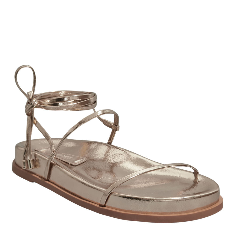 Papete Santa Lolla Dourada Metalizada Amarração