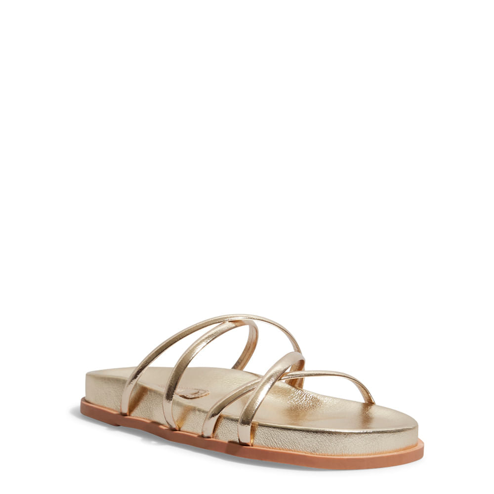 Papete Santa Lolla Dourada Metalizada Com Tiras Finas