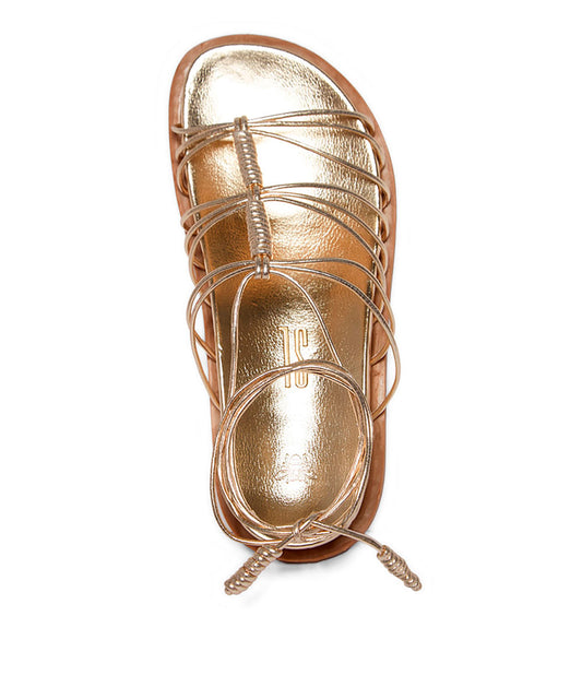 Papete Santa Lolla Dourada Metalizada Nó Amarração