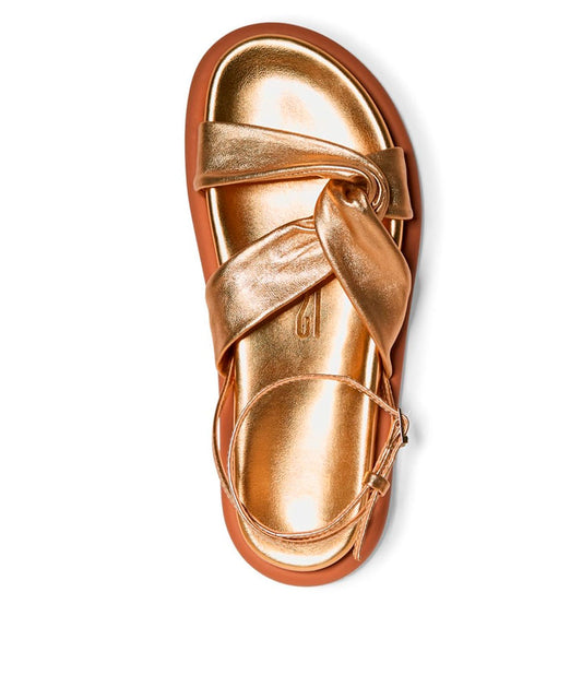 Papete Santa Lolla Dourada Nó Fivela