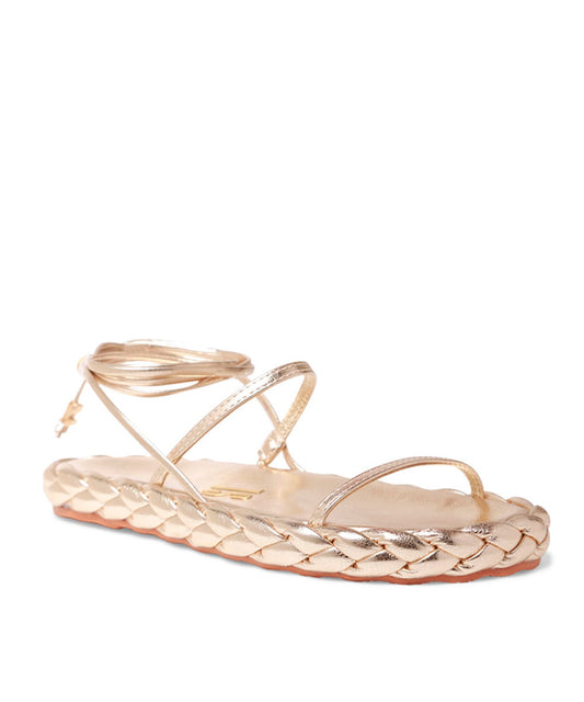 Papete Santa Lolla Dourado Metalizado Amarração