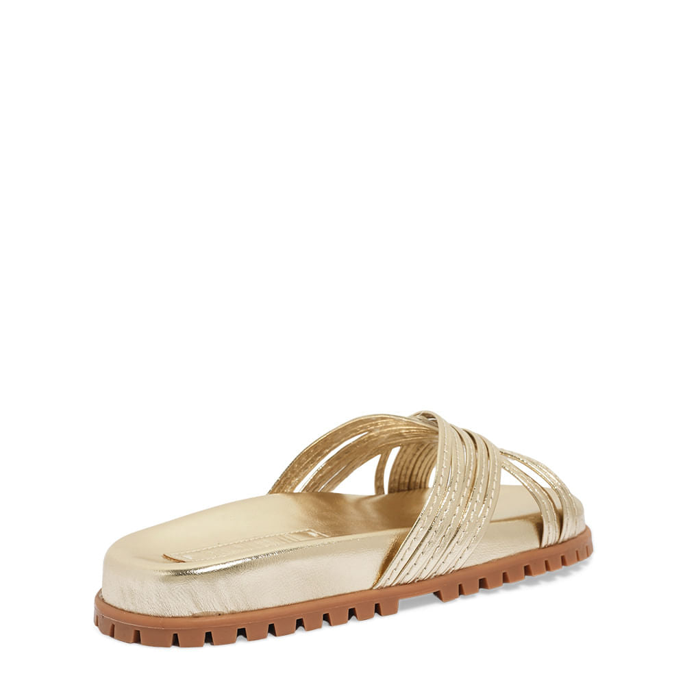 Papete Santa Lolla Durada Metalizada Tiras Cruzadas