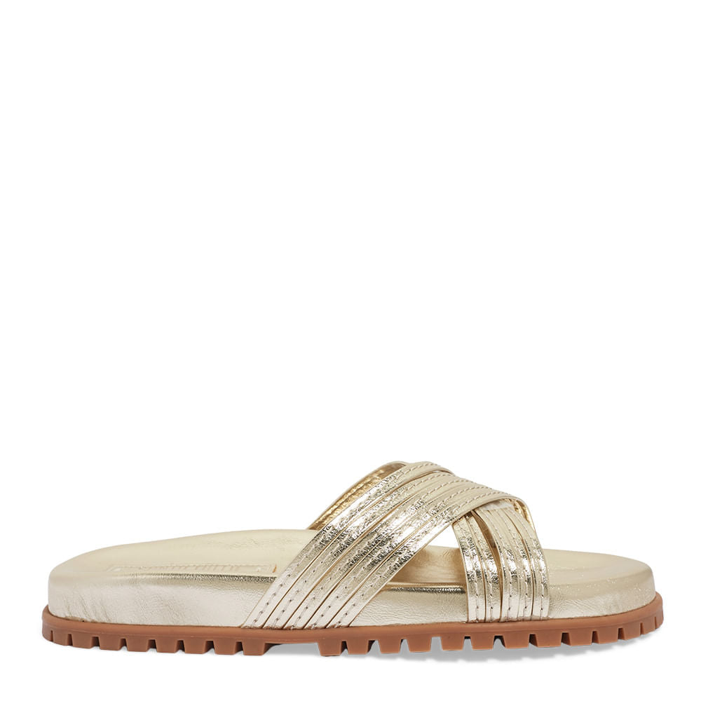 Papete Santa Lolla Durada Metalizada Tiras Cruzadas