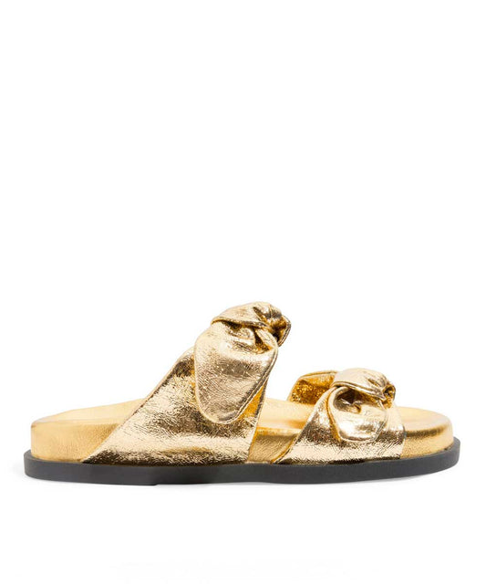 Papete Santa Lolla Laço Dourada Metalizada