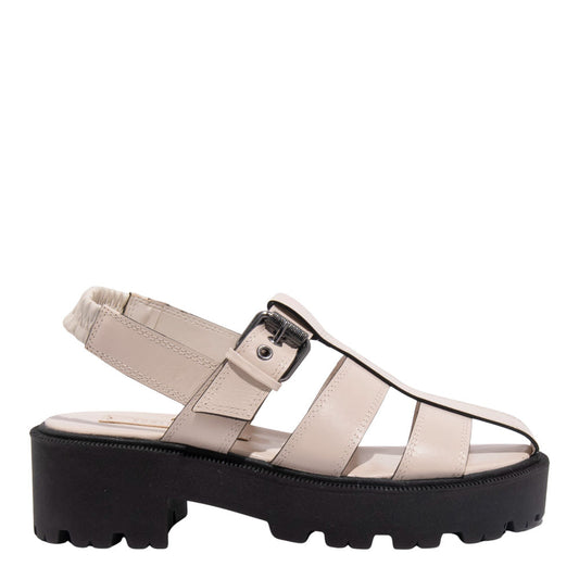 Papete Santa Lolla Off White Couro Sola Tratorada