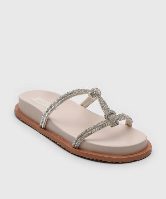 Papete Santa Lolla Off White Pedras Cristal